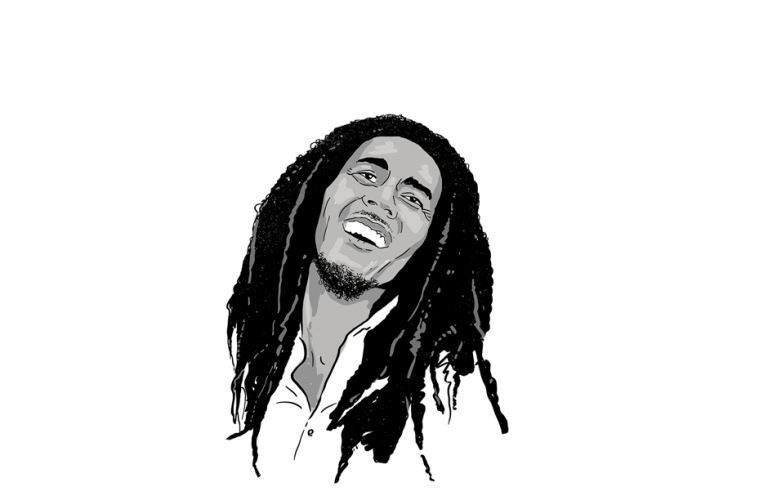 Bob Marley smiling