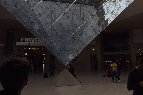 bottom of Louvre glass pyramid